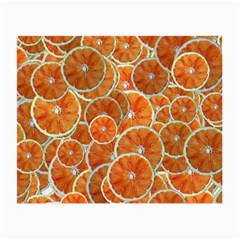 Oranges Background Texture Pattern Small Glasses Cloth by Simbadda