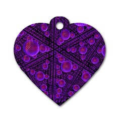 Spheres Combs Structure Regulation Dog Tag Heart (two Sides) by Simbadda