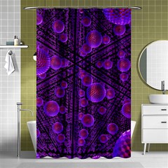 Spheres Combs Structure Regulation Shower Curtain 48  X 72  (small)  by Simbadda