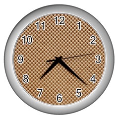 Paper Texture Background Wall Clock (silver) by HermanTelo