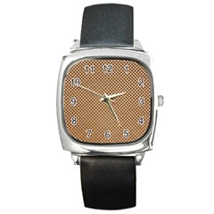 Paper Texture Background Square Metal Watch