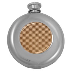 Paper Texture Background Round Hip Flask (5 Oz)