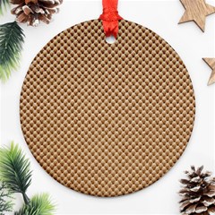 Paper Texture Background Round Ornament (two Sides)