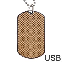 Paper Texture Background Dog Tag Usb Flash (two Sides)