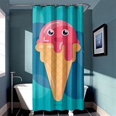 Vector Ice Shower Curtain 36  X 72  (stall)  by Bajindul