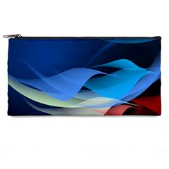 Flower Background Blue Design Pencil Cases