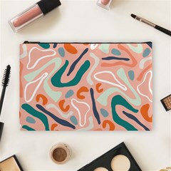 Organic Forms And Lines Seamless Pattern Cosmetic Bag (large) by Vaneshart