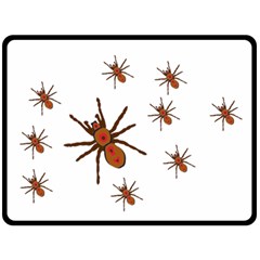 Insect Spider Wildlife Double Sided Fleece Blanket (large)  by Mariart