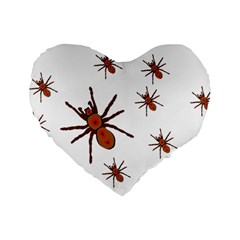 Insect Spider Wildlife Standard 16  Premium Flano Heart Shape Cushions by Mariart