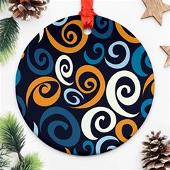 Colorful Curves Pattern Ornament (round) by Vaneshart