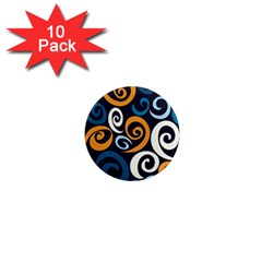 Colorful Curves Pattern 1  Mini Magnet (10 Pack)  by Vaneshart