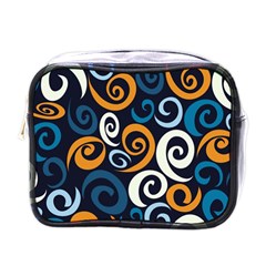 Colorful Curves Pattern Mini Toiletries Bag (one Side) by Vaneshart