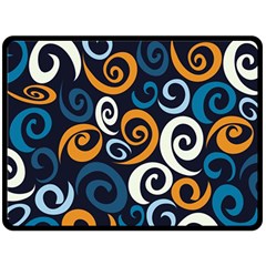 Colorful Curves Pattern Fleece Blanket (large)  by Vaneshart