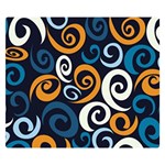 Colorful Curves Pattern Double Sided Flano Blanket (Small)  50 x40  Blanket Front