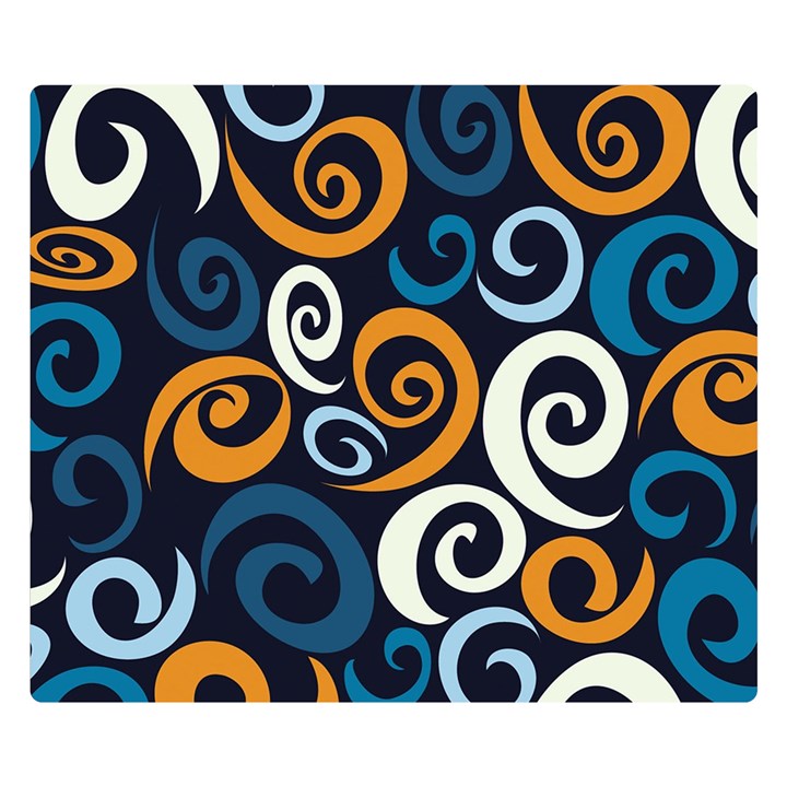 Colorful Curves Pattern Double Sided Flano Blanket (Small) 