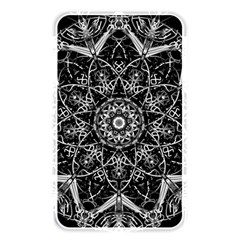 Black And White Pattern Monochrome Lighting Circle Neon Psychedelic Illustration Design Symmetry Memory Card Reader (rectangular) by Vaneshart