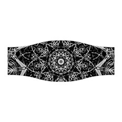 Black And White Pattern Monochrome Lighting Circle Neon Psychedelic Illustration Design Symmetry Stretchable Headband by Vaneshart