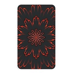 Abstract Glowing Flower Petal Pattern Red Circle Art Illustration Design Symmetry Digital Fantasy Memory Card Reader (rectangular) by Vaneshart