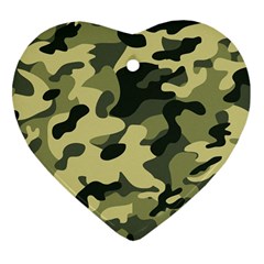 Army Camo Pattern Ornament (heart) by Vaneshart