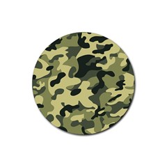 Army Camo Pattern Rubber Round Coaster (4 pack) 