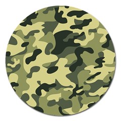 Army Camo Pattern Magnet 5  (round) by Vaneshart