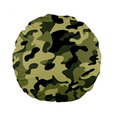 Army Camo Pattern Standard 15  Premium Round Cushions