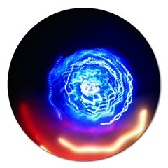 Light Circle Ball Sphere Organ Shape Physics Volgariver Ununseptium Z117 Unoptanium Island Magnet 5  (round) by Vaneshart