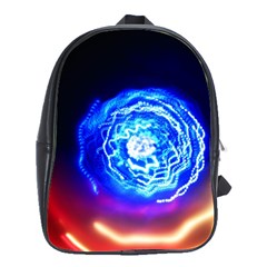 Light Circle Ball Sphere Organ Shape Physics Volgariver Ununseptium Z117 Unoptanium Island School Bag (large) by Vaneshart