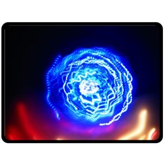 Light Circle Ball Sphere Organ Shape Physics Volgariver Ununseptium Z117 Unoptanium Island Fleece Blanket (large)  by Vaneshart