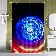 Light Circle Ball Sphere Organ Shape Physics Volgariver Ununseptium Z117 Unoptanium Island Shower Curtain 48  X 72  (small)  by Vaneshart