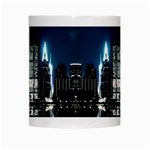 Night City Landscape White Mugs Center