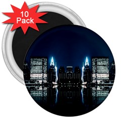 Night City Landscape 3  Magnets (10 Pack)  by Vaneshart