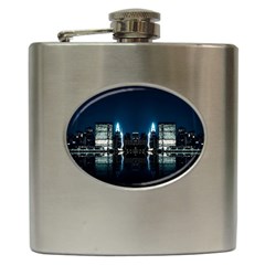 Night City Landscape Hip Flask (6 Oz) by Vaneshart