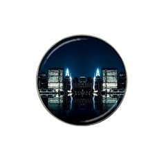 Night City Landscape Hat Clip Ball Marker by Vaneshart