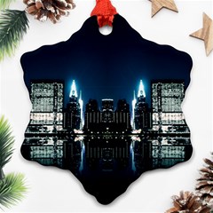 Night City Landscape Ornament (snowflake) by Vaneshart