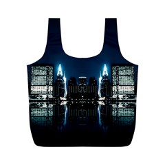 Night City Landscape Full Print Recycle Bag (m) by Vaneshart