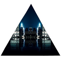 Night City Landscape Wooden Puzzle Triangle