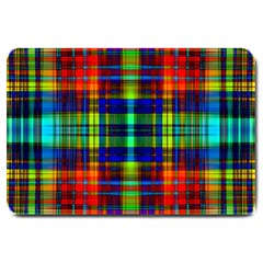 Plaid 6 Large Doormat  by ArtworkByPatrick