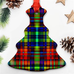 Plaid 6 Christmas Tree Ornament (two Sides) by ArtworkByPatrick