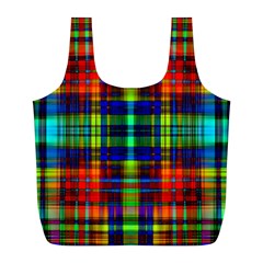 Plaid 6 Full Print Recycle Bag (l) by ArtworkByPatrick