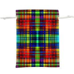 Plaid 6  Lightweight Drawstring Pouch (xl)