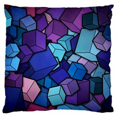 Geometric Pattern Large Flano Cushion Case (two Sides) by Vaneshart