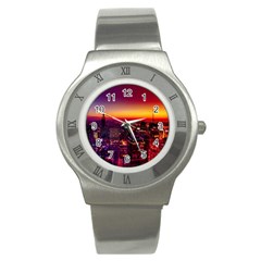 Buiding City Stainless Steel Watch by Vaneshart