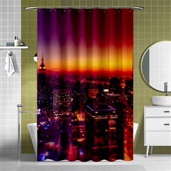 Buiding City Shower Curtain 48  X 72  (small)  by Vaneshart