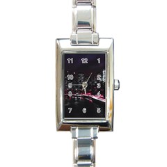 New York City Night Rectangle Italian Charm Watch by Vaneshart