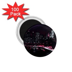 New York City Night 1 75  Magnets (100 Pack)  by Vaneshart