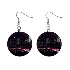 New York City Night Mini Button Earrings by Vaneshart