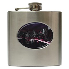 New York City Night Hip Flask (6 Oz) by Vaneshart