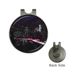 New York City Night Hat Clips With Golf Markers by Vaneshart