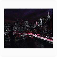 New York City Night Small Glasses Cloth by Vaneshart